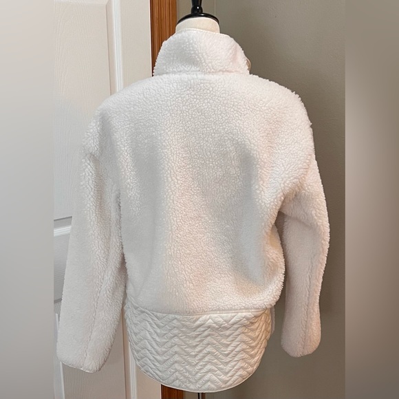 Athleta Sherpa Snap Pullover Magnolia White - Picture 5 of 6